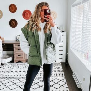 GREEN PUFFER VEST